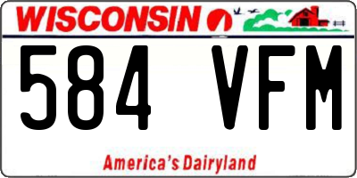 WI license plate 584VFM