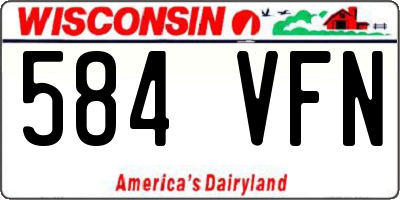 WI license plate 584VFN