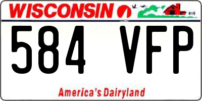 WI license plate 584VFP