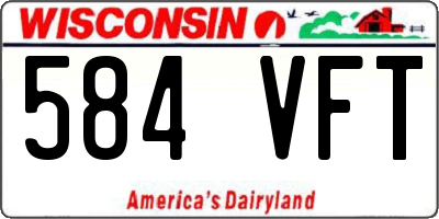 WI license plate 584VFT