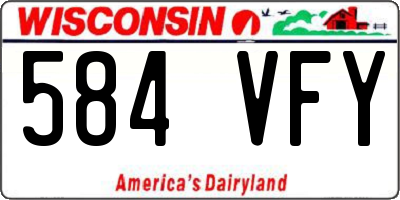 WI license plate 584VFY