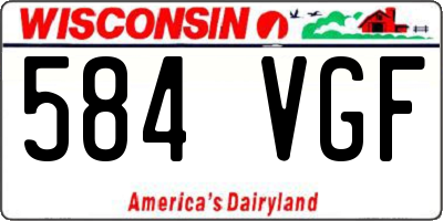 WI license plate 584VGF
