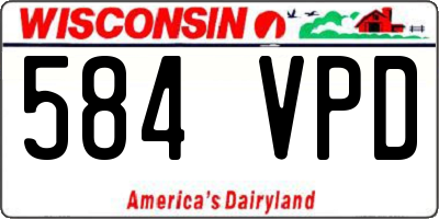 WI license plate 584VPD