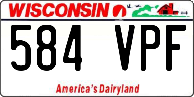 WI license plate 584VPF
