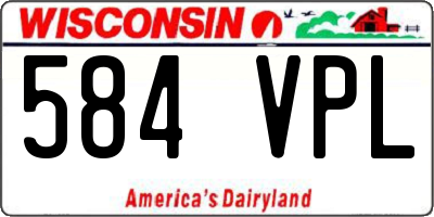 WI license plate 584VPL