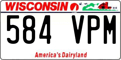 WI license plate 584VPM