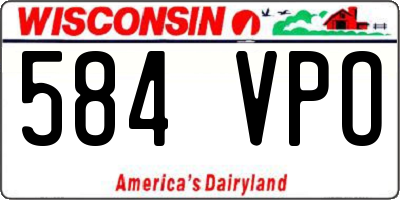 WI license plate 584VPO