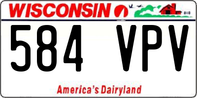 WI license plate 584VPV