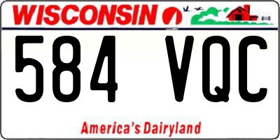 WI license plate 584VQC