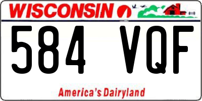 WI license plate 584VQF