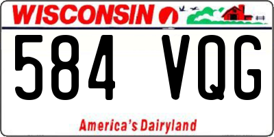 WI license plate 584VQG
