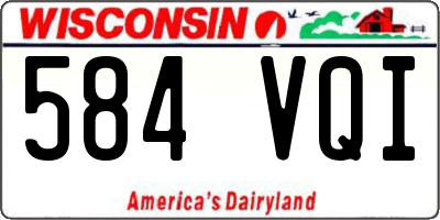 WI license plate 584VQI