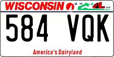 WI license plate 584VQK