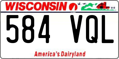 WI license plate 584VQL