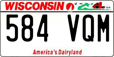 WI license plate 584VQM