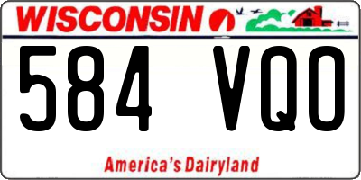 WI license plate 584VQO