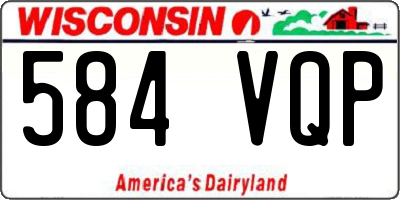 WI license plate 584VQP