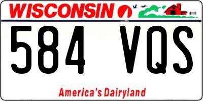 WI license plate 584VQS