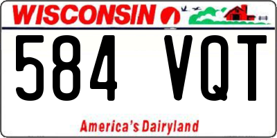 WI license plate 584VQT