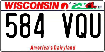 WI license plate 584VQU
