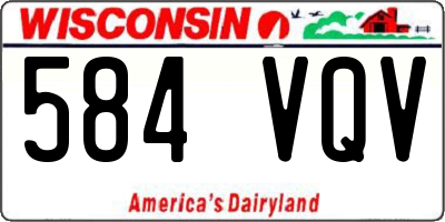 WI license plate 584VQV