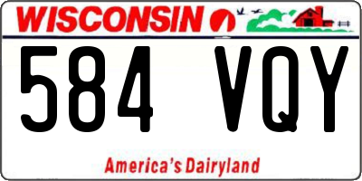 WI license plate 584VQY