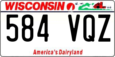 WI license plate 584VQZ