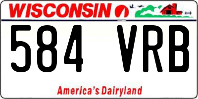 WI license plate 584VRB