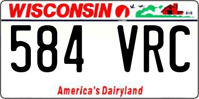 WI license plate 584VRC