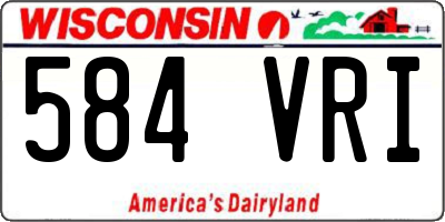 WI license plate 584VRI