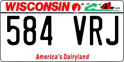 WI license plate 584VRJ