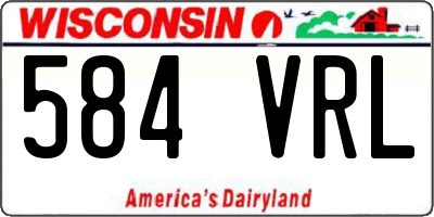 WI license plate 584VRL