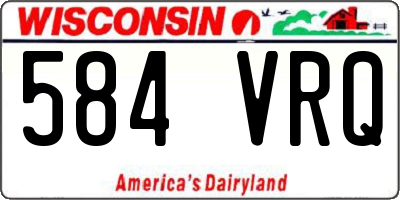 WI license plate 584VRQ