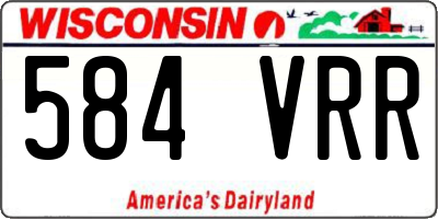WI license plate 584VRR