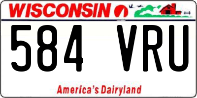 WI license plate 584VRU