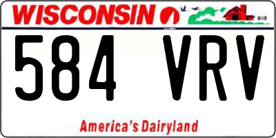 WI license plate 584VRV