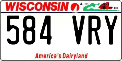 WI license plate 584VRY
