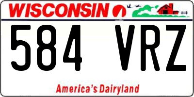 WI license plate 584VRZ