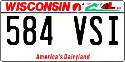 WI license plate 584VSI