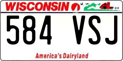 WI license plate 584VSJ
