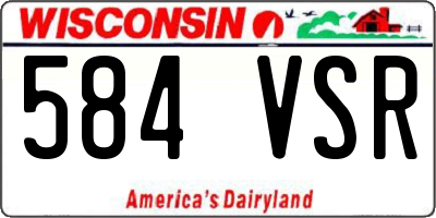 WI license plate 584VSR
