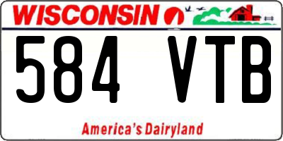 WI license plate 584VTB