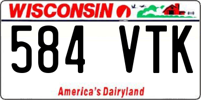 WI license plate 584VTK
