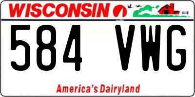 WI license plate 584VWG