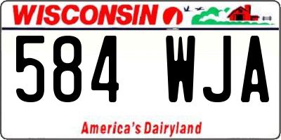 WI license plate 584WJA