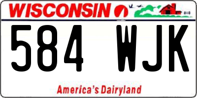 WI license plate 584WJK