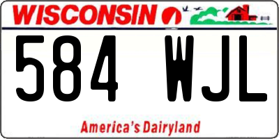 WI license plate 584WJL