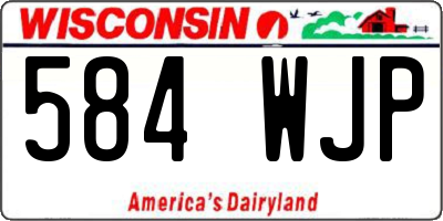 WI license plate 584WJP