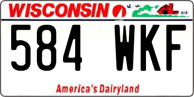 WI license plate 584WKF