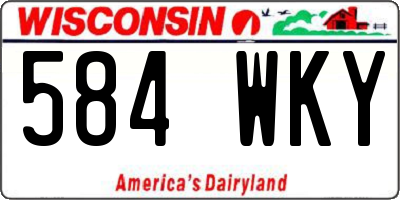 WI license plate 584WKY